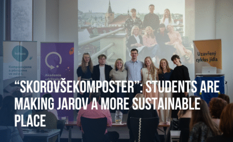 VŠE students built a composter at the Jarov dormitory