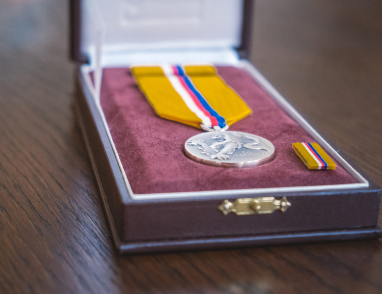 Medal for heroism in memoriam for a student Marek Frauwitrh