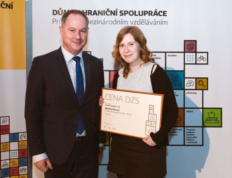 VŠE student Was Awarded Czech National Agency for International Education and Research Prize