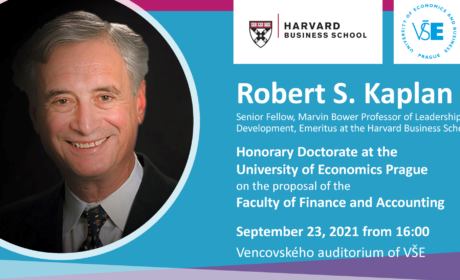 VŠE Will Award Honorary Doctorate to Robert S. Kaplan /23. 9./