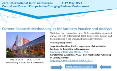 Workshop on Current Research Methodologies for Business Practice and Analysis/May 18, 2023