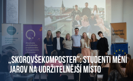 Studenti VŠE postavili kompostér na kolejích Jarov