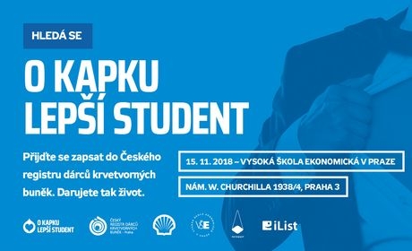 O kapku lepší student: Rozšiřte řady dárců krvetvorných buněk /15.11./