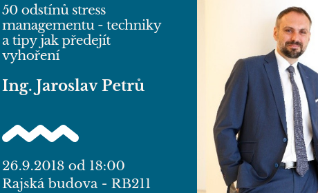 Absolventská středa: přednáška o stress managementu /26.9./