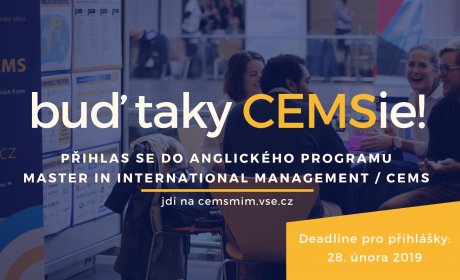 Deadline pro přihlašování do magisterského programu International Management (CEMS MIM) /28. 2./