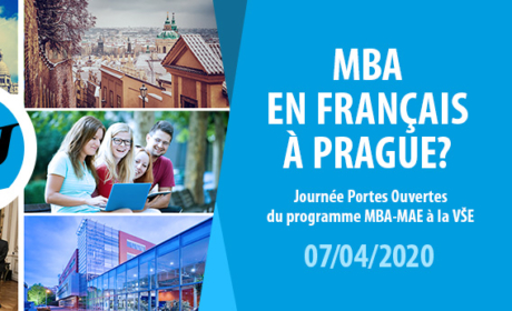 On-line Den otevřených dveří programu MBA_Master Management et Administration des Entreprises se koná 7. dubna od 17,00