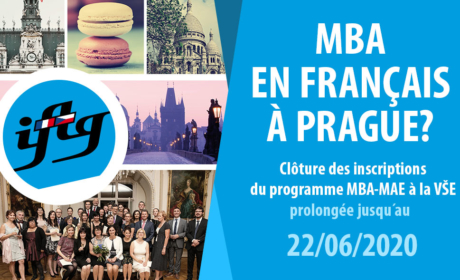 Uzávěrka přihlášek do francouzsko-českého programu MBA_MAE prodloužena do 22.6.2020