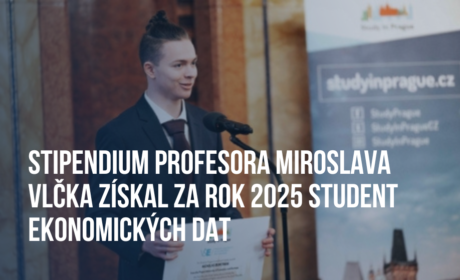 Prestižní stipendium profesora Miroslava Vlčka získal za rok 2025 mimořádný student ekonomických dat
