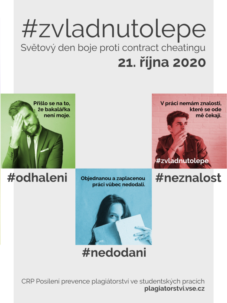 VŠE se zapojila do kampaně upozorňující na psaní prací na zakázku #zvladnutolepe